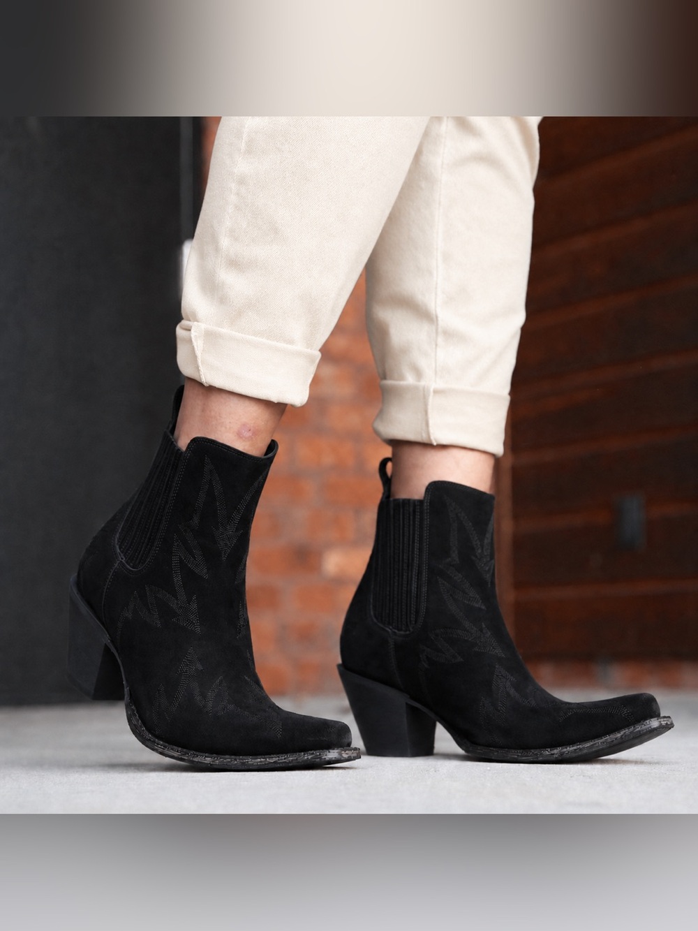 Old Gringo Vadia Black Leather Chelsea Booties 7.5 New With Box